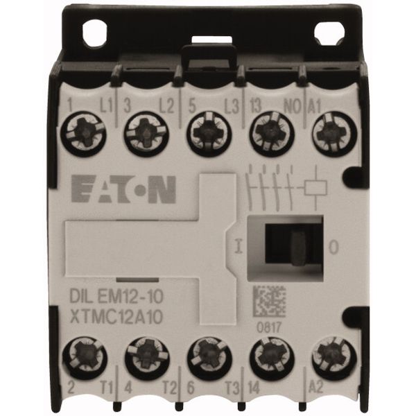 Contactor, 24 V DC, 3 pole, 380 V 400 V, 5.5 kW, Contacts N/O = Normally open= 1 N/O, Screw terminals, DC operation image 2