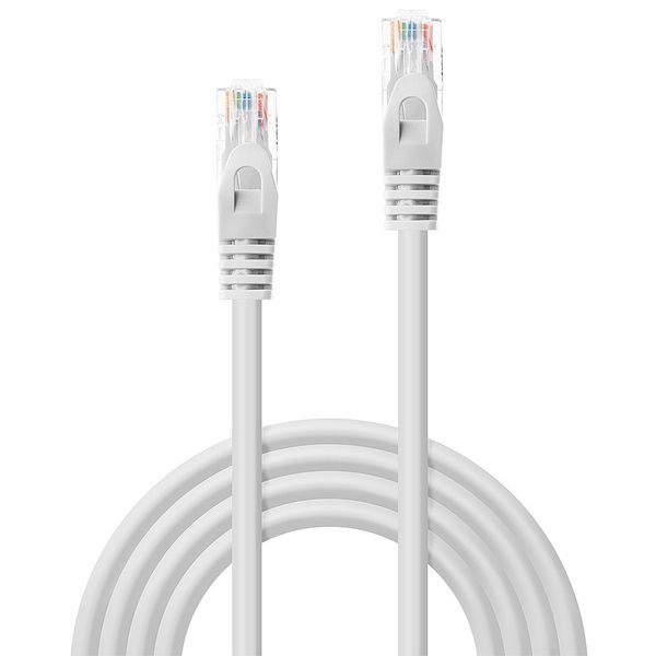 0.3m Cat.6 U/UTP Network Cable, White RJ45, M/M, 250MHz, CCA image 2