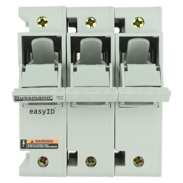 Fuse-holder, low voltage, 30 A, AC 600 V, DC 600 V, UL Class J, 98 x 72 x 117 mm, 3P, UL, CSA image 15