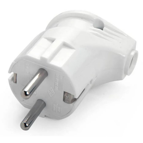Accessories White Male Plug - Ups Earthed Monoblok image 1