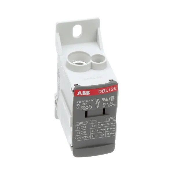 1SNL312510R0000 Power Distribution Terminal Block, Feed-Through, 125 A image 1