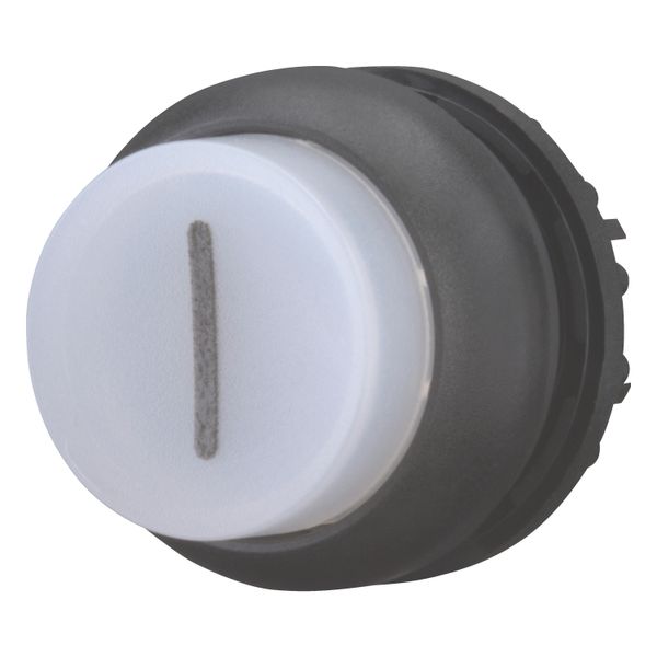Illuminated pushbutton actuator, RMQ-Titan, Extended, maintained, White, inscribed 1, Bezel: black image 3