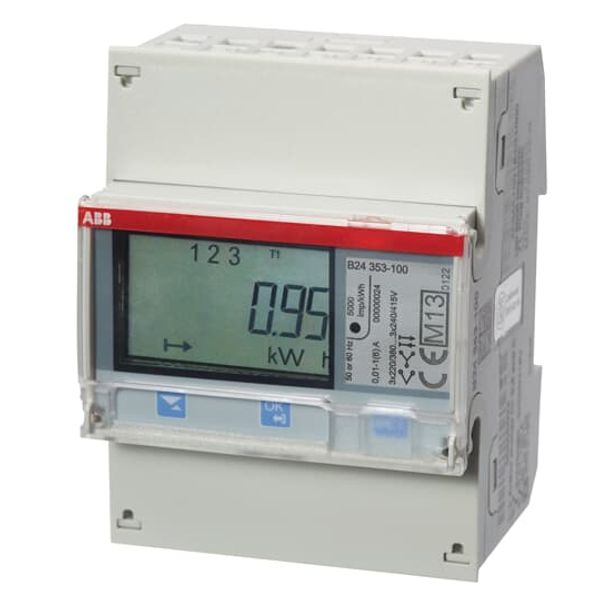 B24 353-100, Energy meter'Silver', M-bus, Three-phase, 1 A image 1