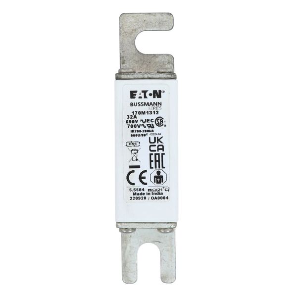 Fuse-link, high speed, 32 A, AC 690 V, DIN 000, 21 x 40 x 100 mm, gR, DIN, IEC image 19