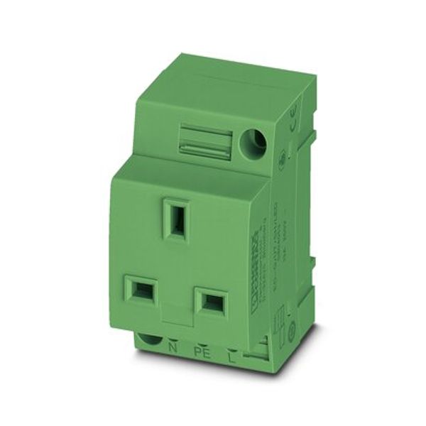 Socket outlet for distribution board Phoenix Contact EO-G/UT/SH/LED/GN 250V 13A AC image 3