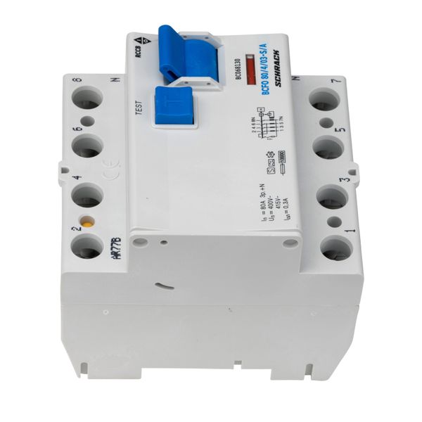 Residual current circuit breaker 80A, 4-p, 300mA, type S,A image 4