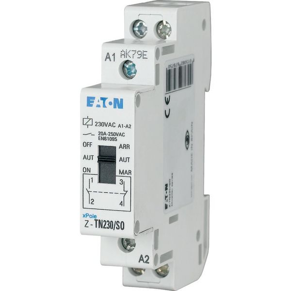 Pre-selection relay, 230VAC/50Hz, 1N/O+1N/C, 20A, 1HP image 6