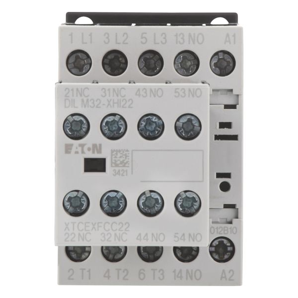 Contactor, 380 V 400 V 5.5 kW, 3 N/O, 2 NC, 24 V DC, DC operation, Screw terminals image 4