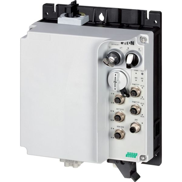 Reversing starter, 6.6 A, Sensor input 4, Actuator output 2, 400/480 V AC, PROFINET, HAN Q4/2, with manual override switch image 2