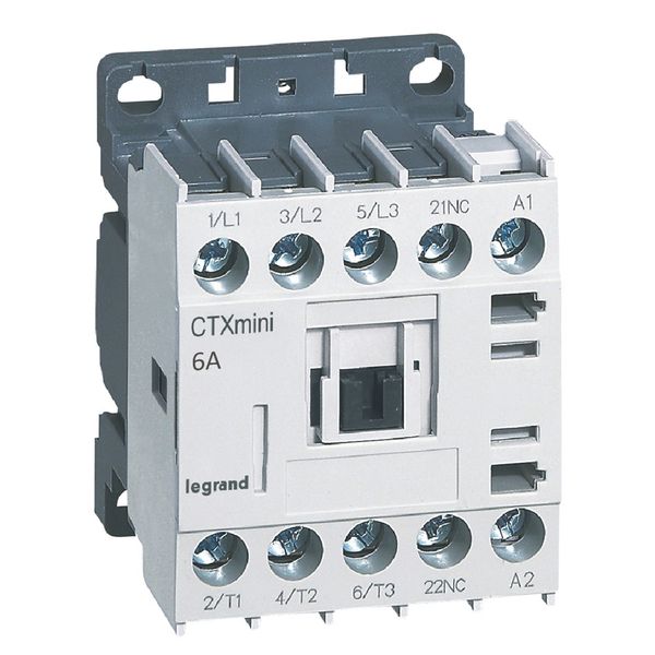 3-pole mini contactors CTX³ - 6 A (AC3) - 24 V~ - 1 NC - screw terminals image 1