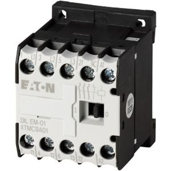 Contactor, 220 V DC, 3 pole, 380 V 400 V, 4 kW, Contacts N/C = Normally closed= 1 NC, Screw terminals, DC operation image 5