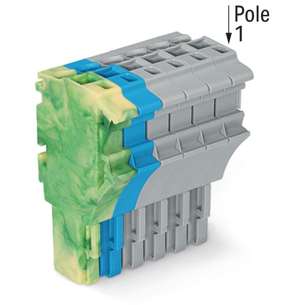 1-conductor female connector Push-in CAGE CLAMP® 4 mm² green-yellow/bl image 2