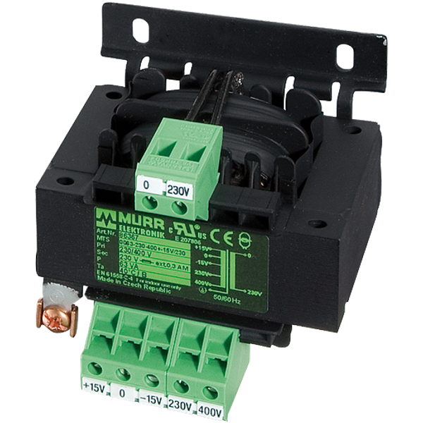 MTS 1PH TRANSFORMER P: 63VA IN: 230/400VAC ± 15VAC OUT: 230VAC image 1