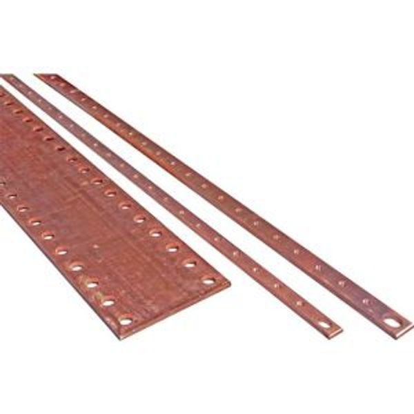 Copper Rail 50x5mm incl. holes 10mm in 25mm grid, length = 1750mm image 1