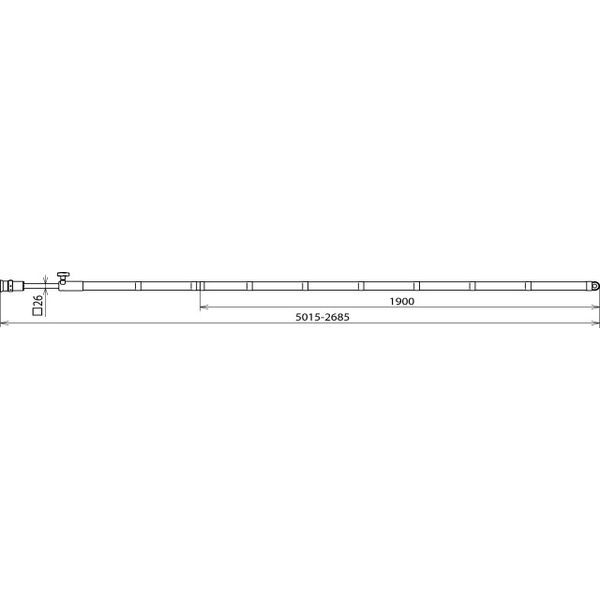 Telescopic earthing stick  L 2685-5015mm w. cone coupl. SQL a. locking image 2