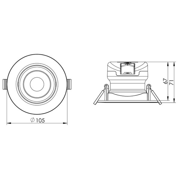 Piko LED 10W 3000K 230V 40ø 950lm white image 4