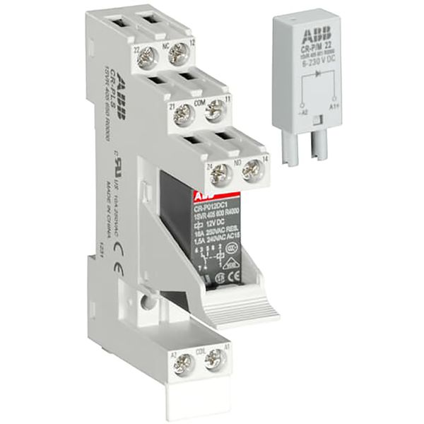 CR-P230AC1SS92CV Interface relay, cpl. with socket, function module and holder image 1