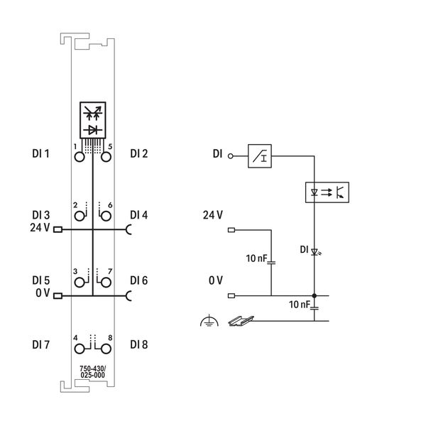 8-channel digital input 24 VDC 3 ms light gray image 5