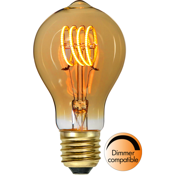LED Lamp E27 TA60 Decoled Spiral Amber image 1