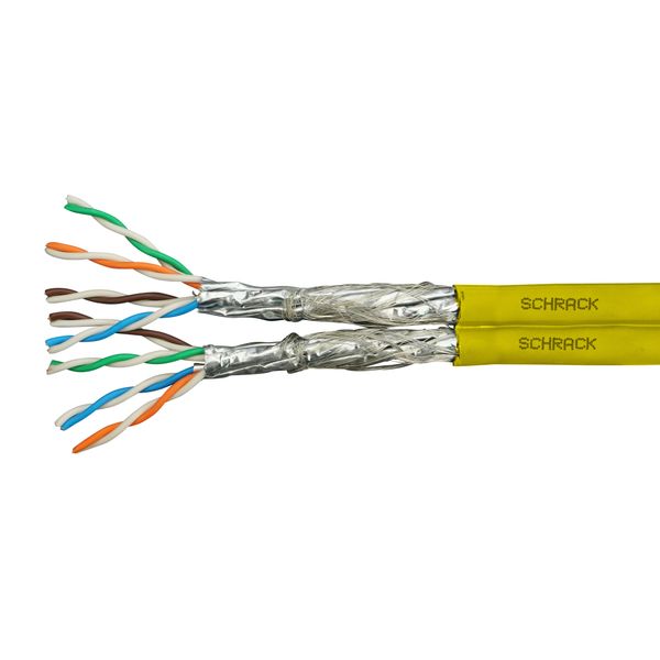 S/FTP Cable Cat.7a, 2x(4x2xAWG22/1) 1.250Mhz LS0H-3 Cca 50% image 1