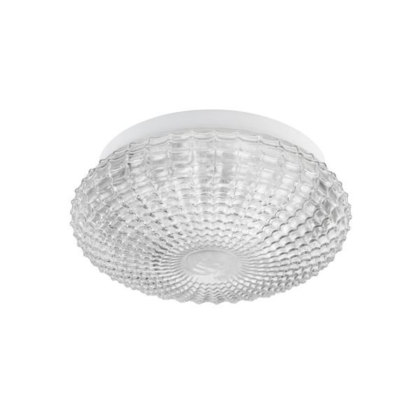 Clear Glass White Metal LED E27 2x12 Watt 230 Volt IP44 Bulb Excluded D: 30 H: 12 cm image 1