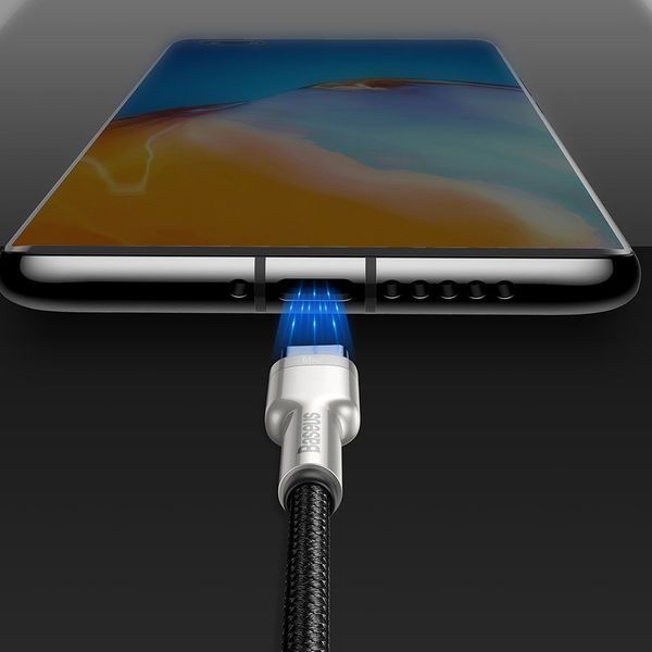 Cable USB C plug - magnetic adapters USB C, IP Lightning, micro USB, 20W black with retraction box BASEUS image 9