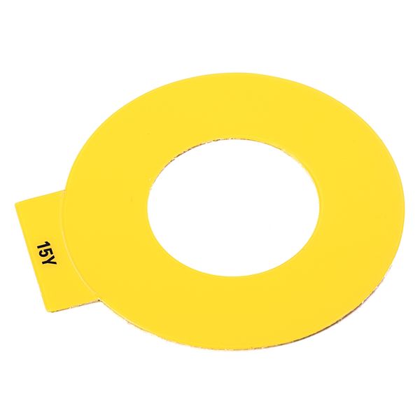 Legend Plate, 60mm Round, Universal, Yellow, Blank image 1