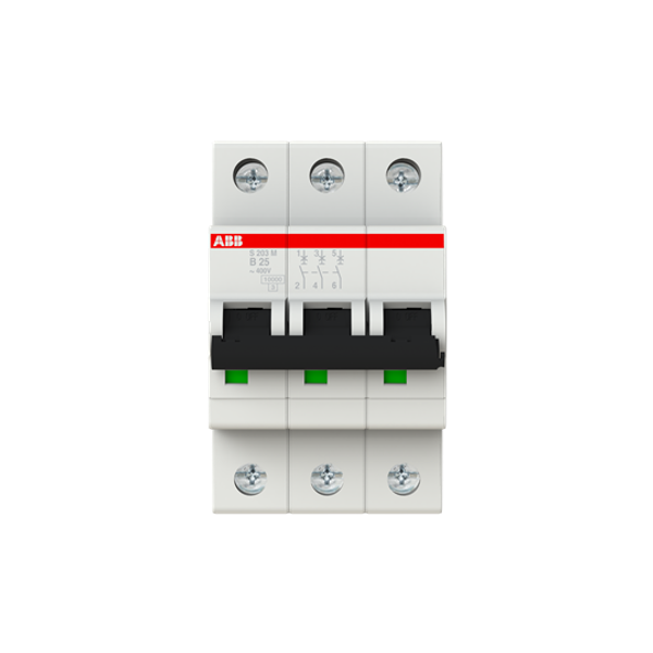 S203M-B25 Miniature Circuit Breaker - 3P - B - 25 A image 4