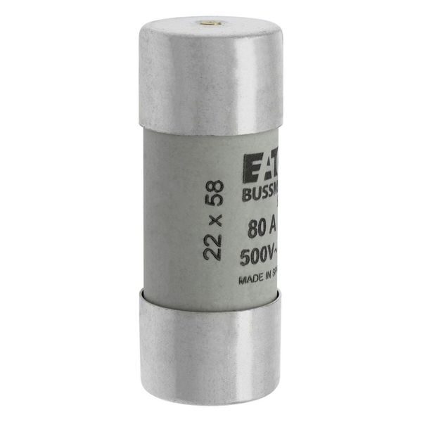 Fuse-link, LV, 80 A, AC 500 V, 22 x 58 mm, gL/gG, IEC, with striker image 8