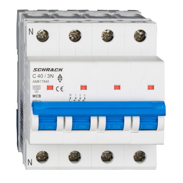 Miniature Circuit Breaker (MCB) AMPARO 6kA, C 40A, 3+N image 4