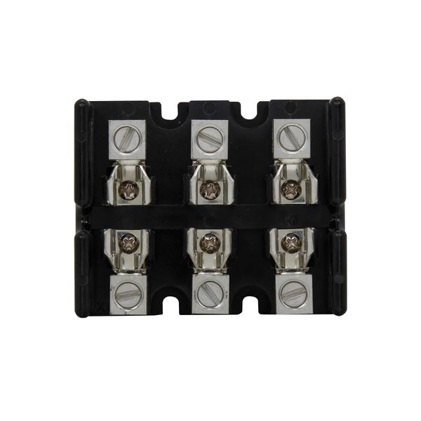 Eaton Bussmann series Class T modular fuse block, 300 Vac, 300 Vdc, 31-60A, Box lug, Three-pole image 1