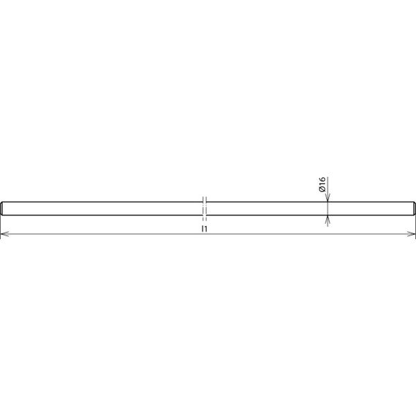 Earth entry rod D 16mm L 1500mm chamfered on both ends StSt (316/Ti/L) image 2