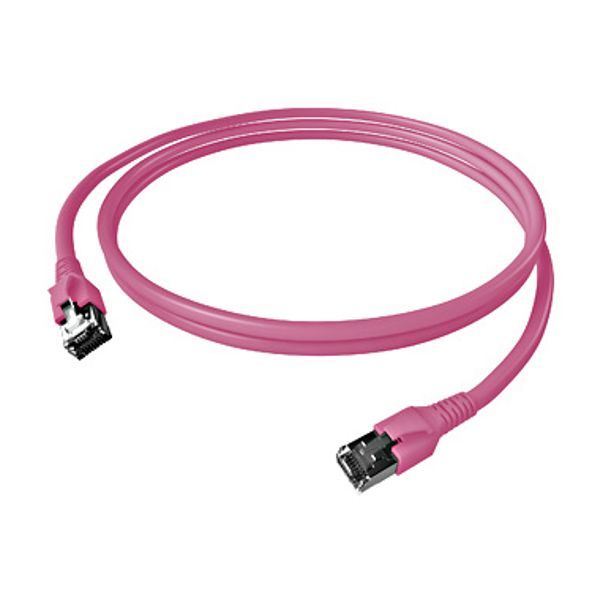 Patchcord RJ45 shielded Cat.6a 10GB, LS0H, erikaviolet, 2.0m image 1