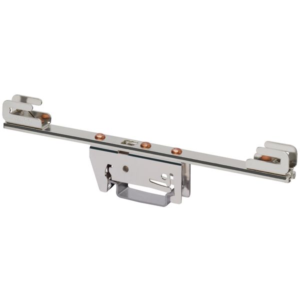 Busbar carrier for busbars Cu 10 mm x 3 mm both sides, straight gray image 1