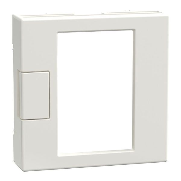 Central plate for universal temperature controller insert with touch display polar white glossy, System M image 1