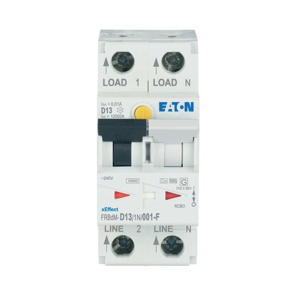 Digital RCD/MCB combination, 13 A, 10 mA, MCB trip characteristic: D, 1p+N, RCD trip characteristic: F image 5