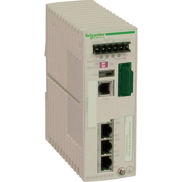 Fiber optic adaptor for TCSESM switches - 1000BASE-LX, single-mode/multimode image 1