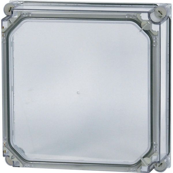 Cap, + door, transparent smoky gray, HxWxD=375x375x50mm image 2