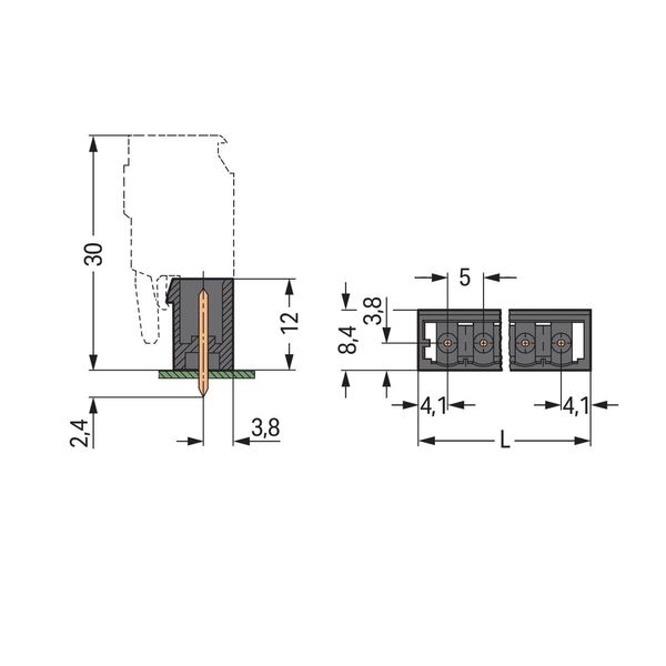 231-165/001-000/105-604/997-407 THR male header; 1.2 x 1.2 mm solder pin; straight image 3