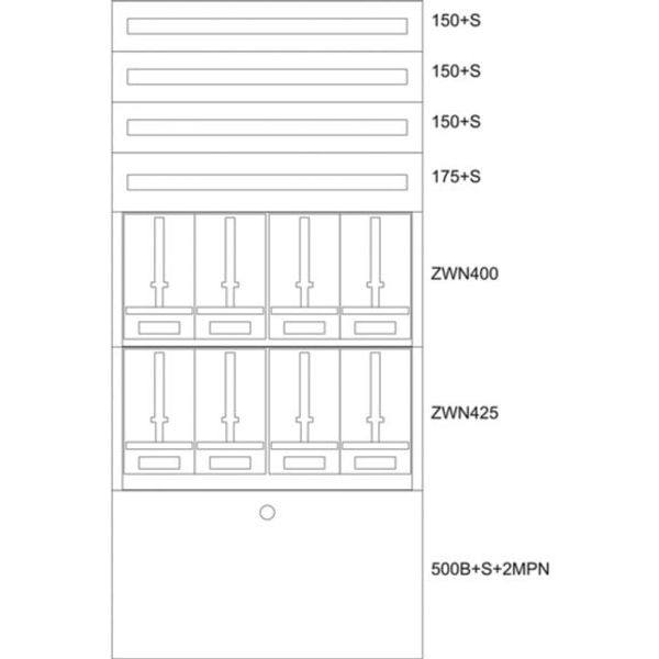 BP-F-BN-1000/20-8Z Eaton xEnergy Basic meter cabinet equipped image 1