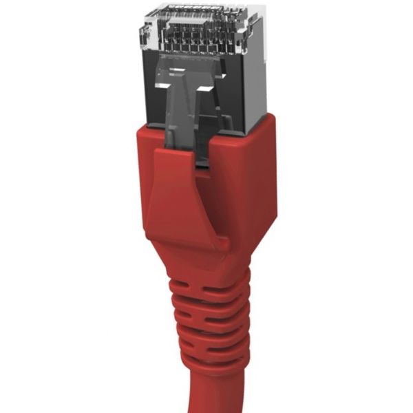 Patchcord RJ45 shielded Cat.6a 10GB, LS0H, red,     2.0m image 1