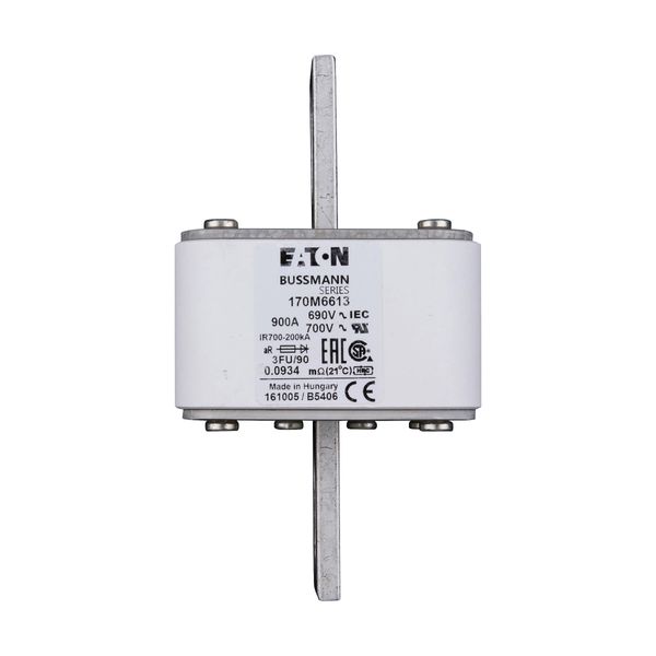 Fuse-link, high speed, 900 A, AC 690 V, size 3, 76 x 92 x 135 mm, aR, IEC, UL image 11