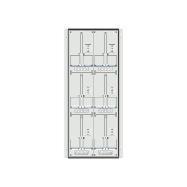 Meter box insert 3-rows, 6 meter boards / 24 Modul heights image 1