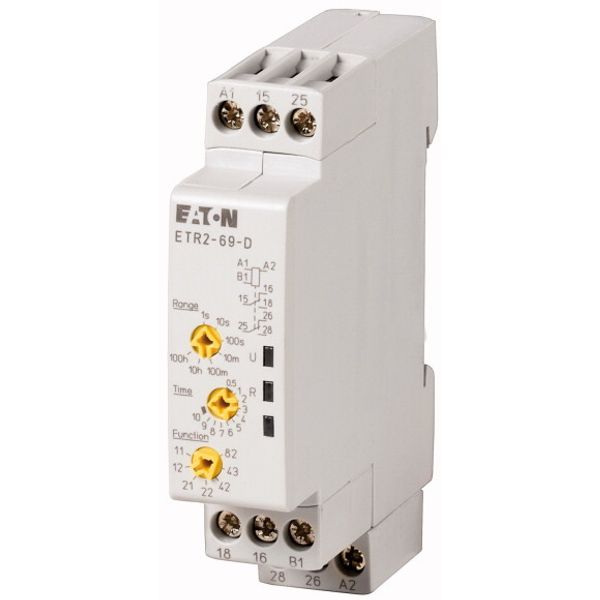 Timing relay, 2W, 0.05s-100h, multi-function, 12-240VAC 50/60Hz, 12-240VDC image 1