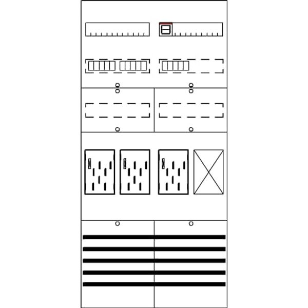 BF27A31XAM Meter panel, Field width: 2, Rows: 0, 1050 mm x 500 mm x 160 mm, IP2XC image 17