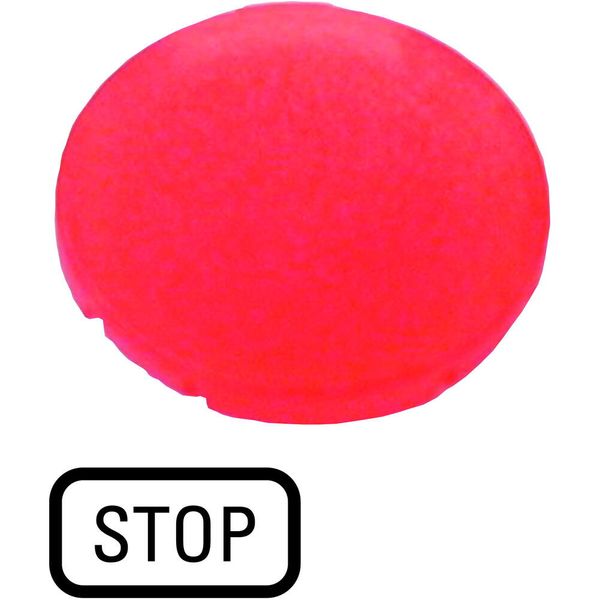 Button lens, flat red, STOP image 2
