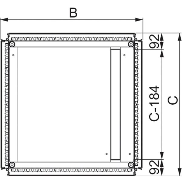 Spacial SF 1 entry cable gland plate - fixed by clips - 600x800 mm image 1