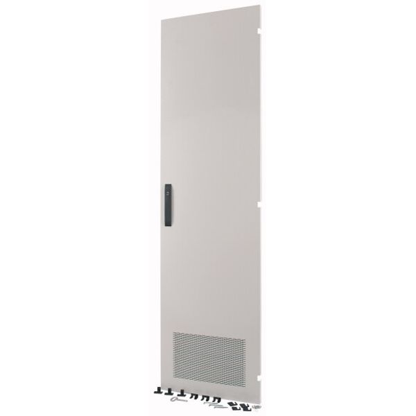 Section door, ventilated IP31, hinges right, HxW = 1600 x 850mm, grey image 1