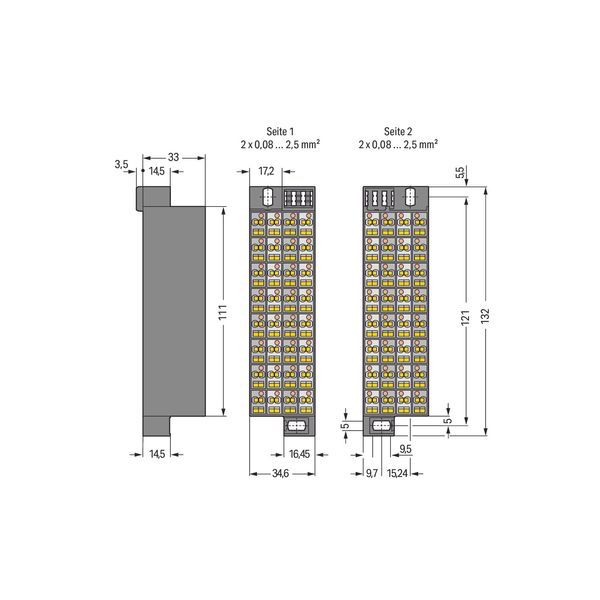 Matrix patchboard 32-pole Marking 1-32 dark gray image 4