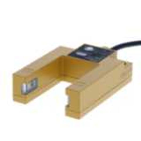 Photoelectric sensor, slot, 30 mm, DC, 3-wire, PNP, 5 m cable image 1